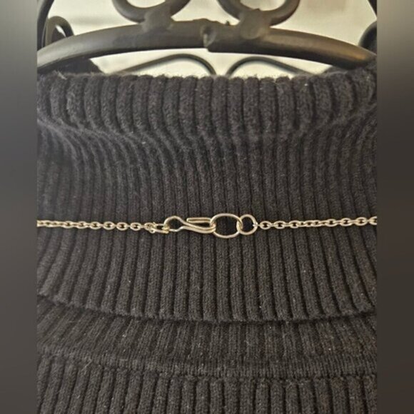 Layered Agate Nugget Necklace on Silver Tone Chain – Mixed Stone Boho Style - Picture 6 of 6